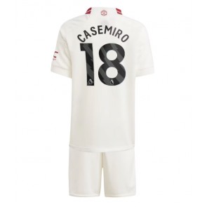 Maillot de foot Manchester United Casemiro #18 Troisième enfant 2023-24 Manches Courte (+ pantalon court)
